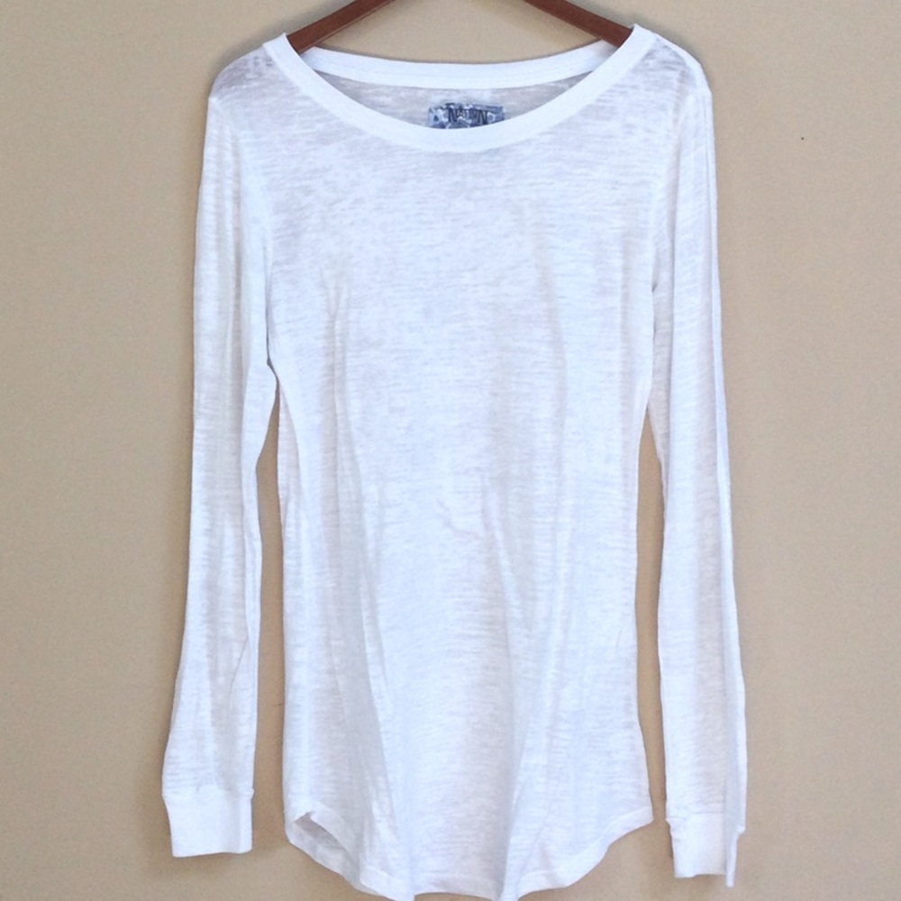 Nation long sleeve burnout Tee.